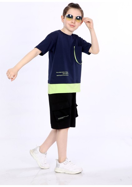 Erkek Çocuk T-Shirt ve Şort 2 Li Takım VF24KMR51012