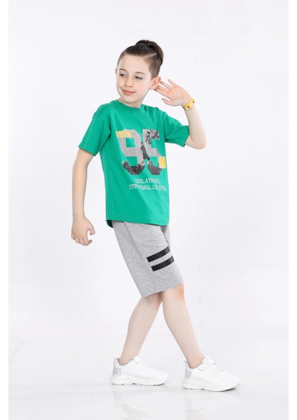 Erkek Çocuk T-Shirt ve Şort 2 Li Takım VF24KMR5100506
