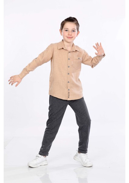 Erkek Çocuk Gömlek ve Pantolon 2 Li Takım VF24KMR5108788