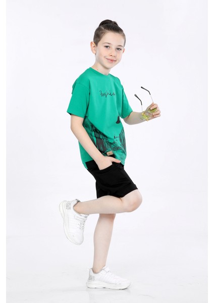 Erkek Çocuk T-Shirt ve Şort 2 Li Takım VF24KMR51026