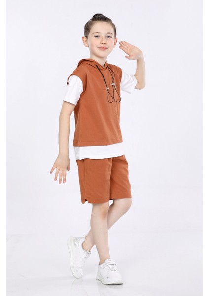 Erkek Çocuk T-Shirt ve Şort 2 Li Takım VF24KMR5103738