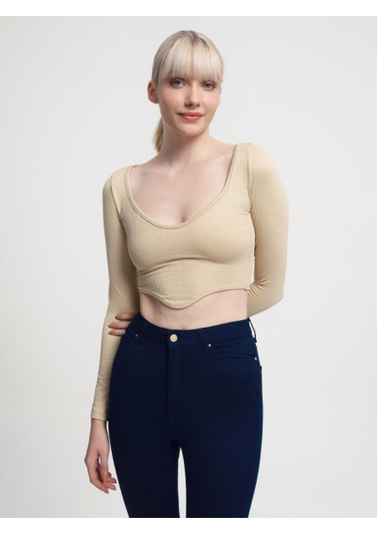 Crop Kadın Tshirt U.kol