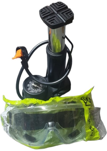 market Mini Ayak Pompası Bisiklet Motosiklet ve Top +Havuz Şişirme ve GÖZLÜK