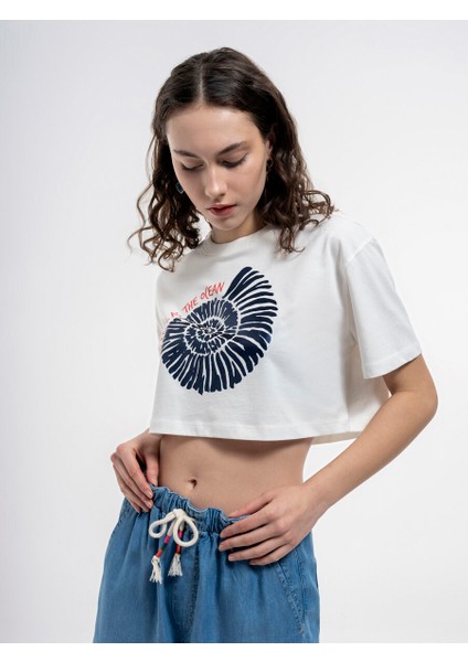 Loose Crop Kadın Tshirt K.kol