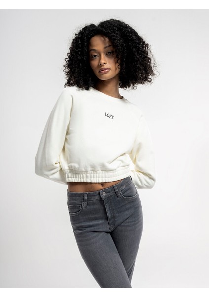 Regular Long Crop Kadın Sweatshirt