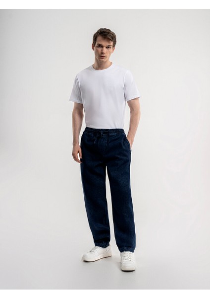 Slouchy Elastic Waist Fit Erkek Pantolon