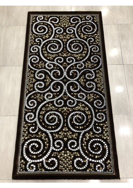 Doğadan 10910 V 100X200 Kahve Taşlı 2 Metre Yolluk !