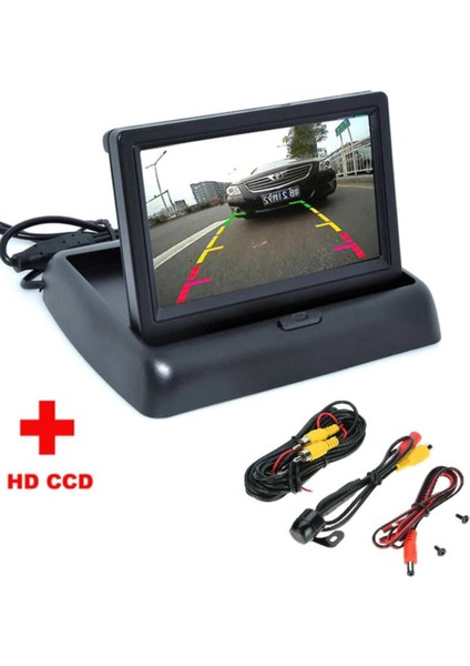 Katlanır 4,3" LCD Ekran ve Geri Vites Park Kamerası