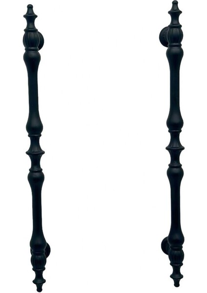 Şehzade Mat Siyah Mobilya Dolap Mutfak Çekmece Kulpu 128 mm (12.8 Cm) 5 Adet