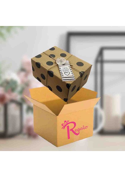 Bambu Fincan Kuru Çiçek Bubblle Mum Kahve Hediye Seti