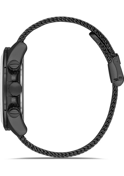 Multifonksiyonlu Siyah Kaplamalı Siyah Kadranlı Erkek Kol Saati fiyatları