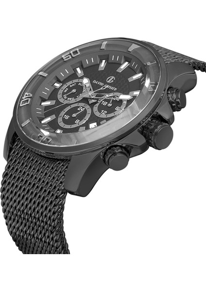 Multifonksiyonlu Siyah Kaplamalı Siyah Kadranlı Erkek Kol Saati modelleri