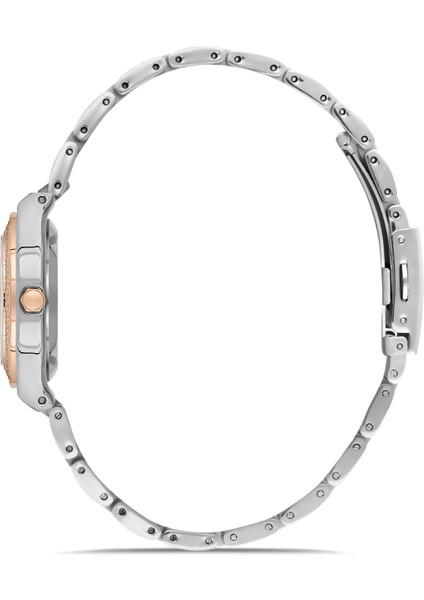 Rose Gümüş Kaplamalı Beyaz Kadranlı Kadın Kol Saati fiyatları