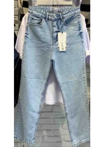 Viyan Butik Açık Renk Zara Etiketli Pamuklu Jean