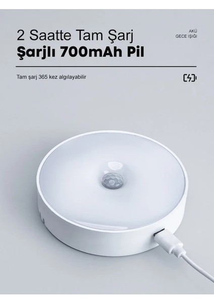 2 Adet Hareket Sensörlü Ledli Gece Lambası, Şarj Edilebilir, Taşınabilir, 4000K Ilık Günışığı, Dolap Içi Lamba, Merdiven, Koridor ve Banyo Kullanımı Için indirimleri