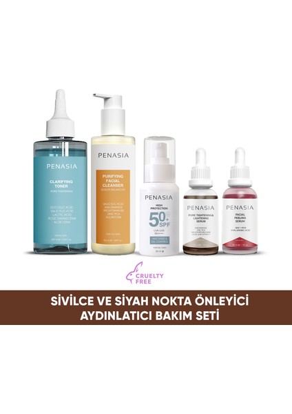 Akne ve Siyah Nokta Karşıtı, Aydınlatıcı Set