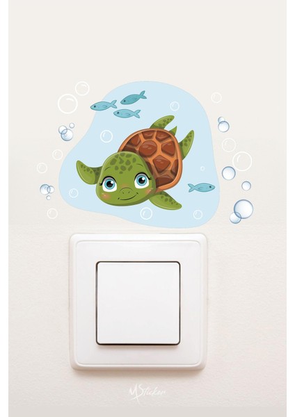 Sevimli Kaplumbağalar ve Deniz Canlıları 3'lü Priz Sticker Seti fiyatları