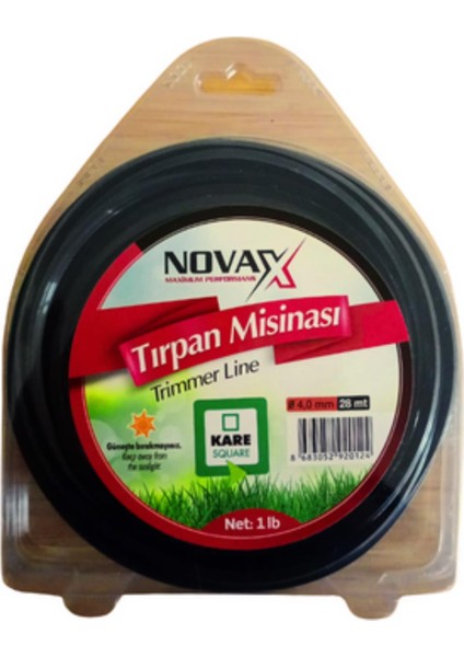 Tırpan Misinası 4,0 mm x 28 mt  Kare Square  Net 1lb Siyah