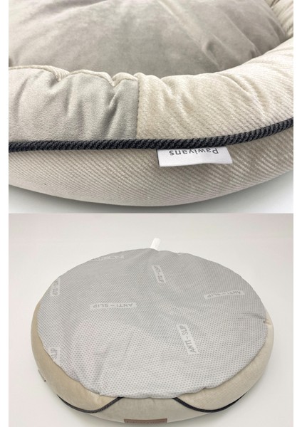 Round Box Kedi ve Köpek Yatağı Üst Kalite Yıkanabilir 2 Fermuarlı, Kılıf Astarlı %100 Elyaf indirimleri