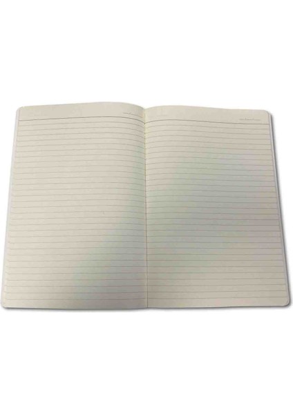 Yumuşak Dokulu Laklı Dikişli 50 Yaprak Çizgili Defter 17X24 cm Tasarım-3