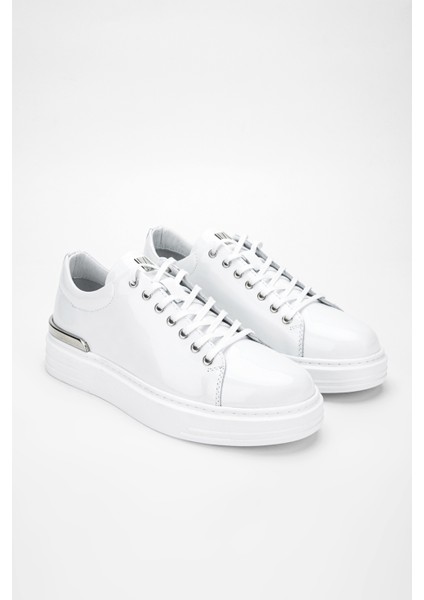 Agatheerkek Beyaz Rugan Deri Sneakers & Spor Ayakkabı 352 20266 Erk Ayk Y24