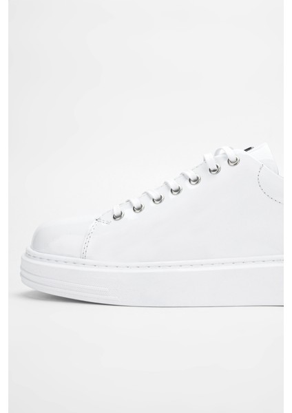 Agatheerkek Beyaz Rugan Deri Sneakers & Spor Ayakkabı 352 20266 Erk Ayk Y24