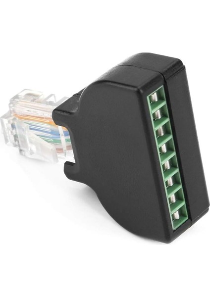 PM-24267 RJ45 To 8 Pin Screw Terminal Çevirici