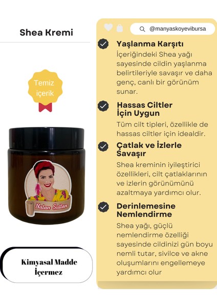 Hindistan Cevizi ve Lavanta Yağlı Shea Kremi El Yüz Vücut Bakım Kremi 50 ml