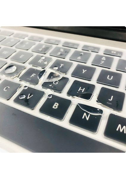 Macbook 13.6 Air M3 A3113 Klavye Koruyucu Transparan Silikon Ped