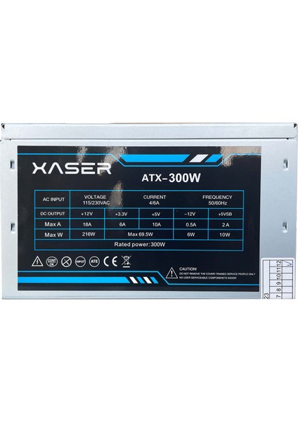 XS300 300W 8 cm Fanlı Power Supply Güç Kaynağı