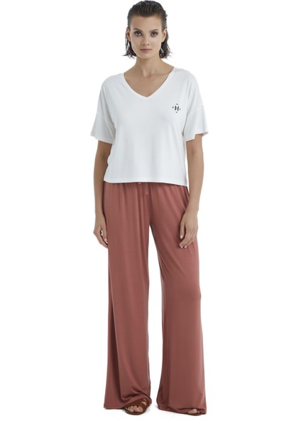 Kadın Ekru T-Shirt 51383