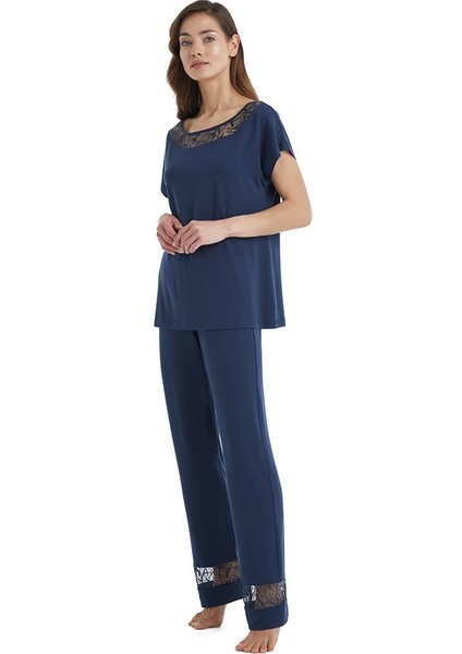 Kadın Lacivert Pijama Takımı 51314