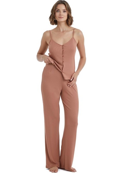 Kadın Kahverengi Pijama Üstü 51340
