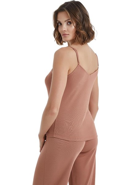 Kadın Kahverengi Pijama Üstü 51340 modelleri