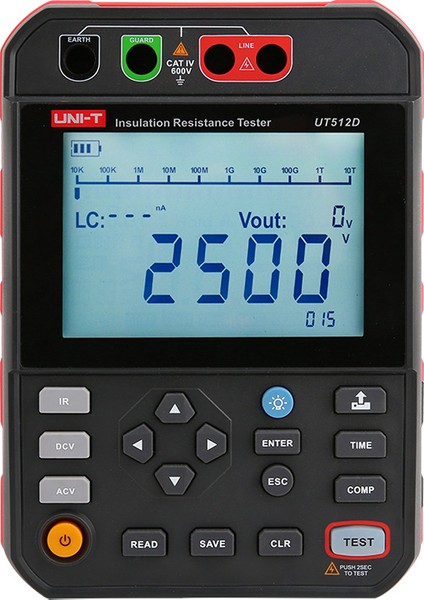 UT512D 2.5kv Yüksek Voltaj Izolasyon Meğeri -Yalıtım Direnci Test Cihazı