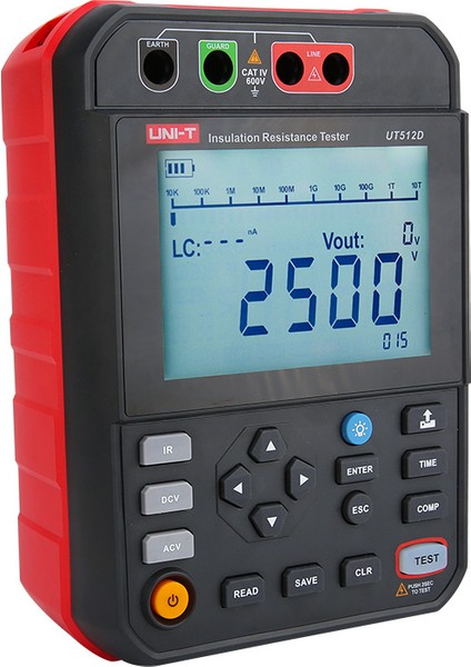 UT512D 2.5kv Yüksek Voltaj Izolasyon Meğeri -Yalıtım Direnci Test Cihazı