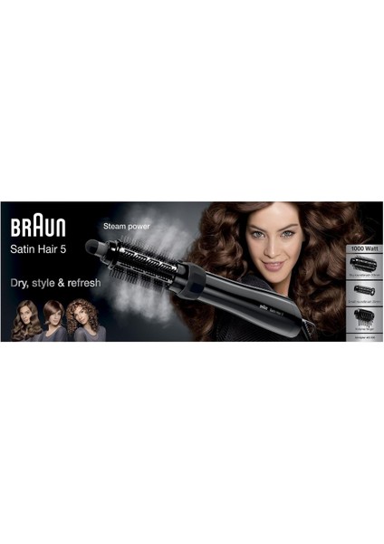 Seramik Plaka Satin Hair 5 AS530 3 Başlıklı Saç Şekillendirici Resmi Distribütör Garantili 220 - 24 indirimleri