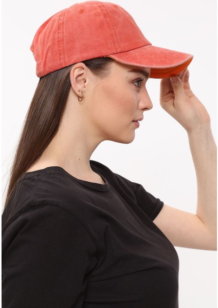 - Eskitme Model Yıkamalı Düz Renk Unisex Kep %100 Koton