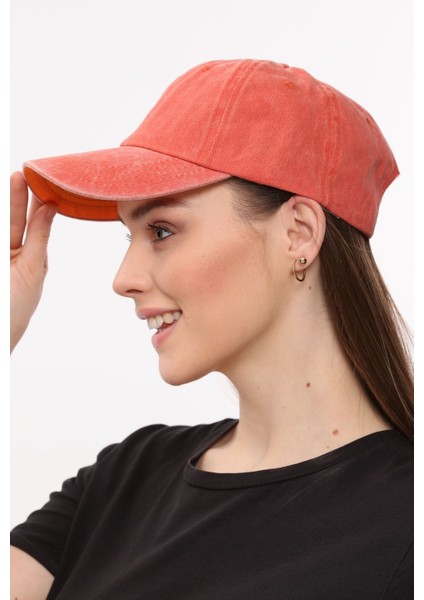 - Eskitme Model Yıkamalı Düz Renk Unisex Kep %100 Koton