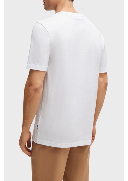 Logolu Bisiklet Yaka Regular Fit Pamuklu Jarse T Shirt Erkek T Shirt 50512132 101 modelleri