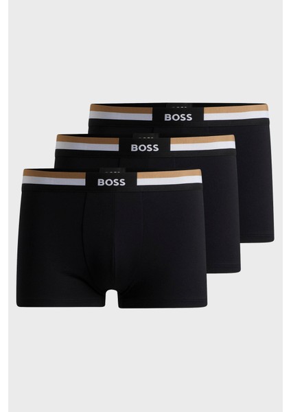 Logolu Pamuklu 3 Pack Boxer Erkek Boxer 50516542 001