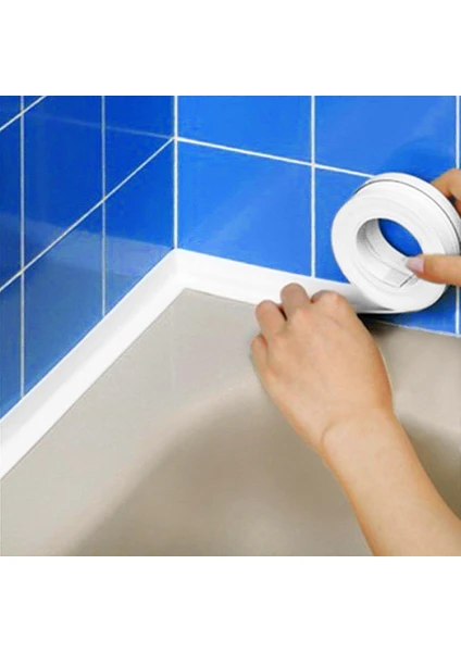 Alet Çantam   Banyo Duşakabin Küvet Mutfak Lavabo Tezgah Sızdırmaz Su Geçirmez Kenar Bandı 38 mm x 3.2 mt