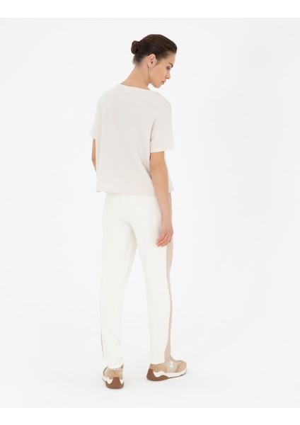 Kadın Ekru Regular Fit Eşofman Altı 50288296-Vr019