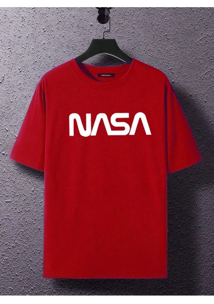 Nasa Baskılı Siyah Tshirt