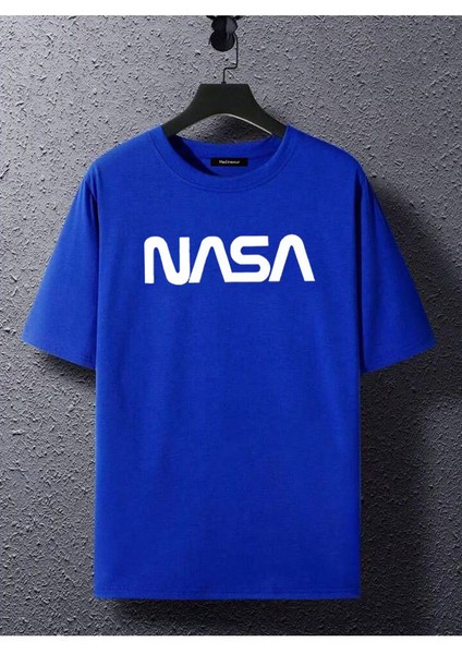 Nasa Baskılı Siyah Tshirt