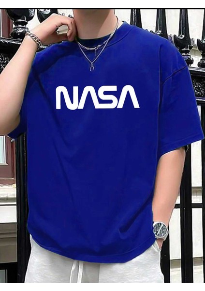 Nasa Baskılı Siyah Tshirt