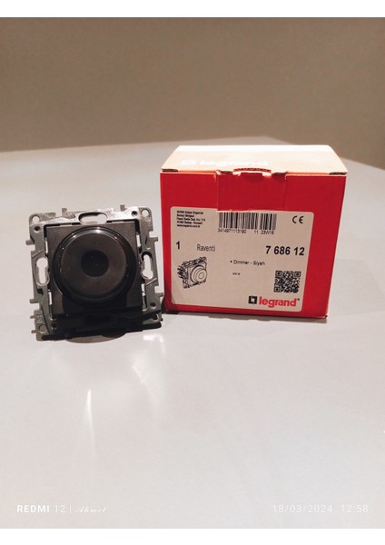 Raventi Siyah Dimmer ( Çerçeve Dahildir)