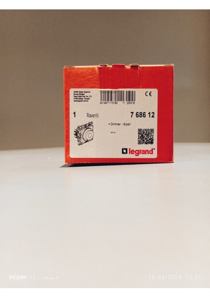 Raventi Siyah Dimmer ( Çerçeve Dahildir)