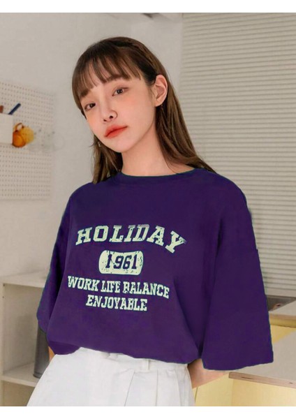 Holiday Baskılı Tshirt