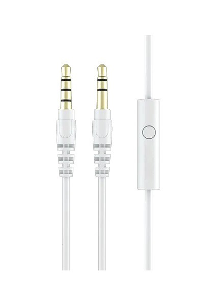 Mikrofonlu Aux 3.5mm Ses Kablosu, Kulaklık Kablosu Jack Girişli Ses Aktarım Kablosu Telefon Hoparlör Araç Aksesuarı
